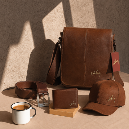 KIT TIPO VELEZ PARA HOM | BOLSO, BILLETERA, CORREA + GORRA